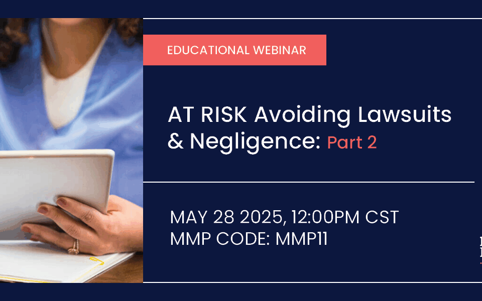 AT RISK Avoiding Lawsuits & Negligence